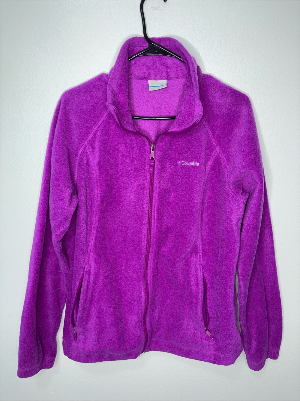 Columbia Women's Bright Purple Full-Zip Teddy Fleece Jacket